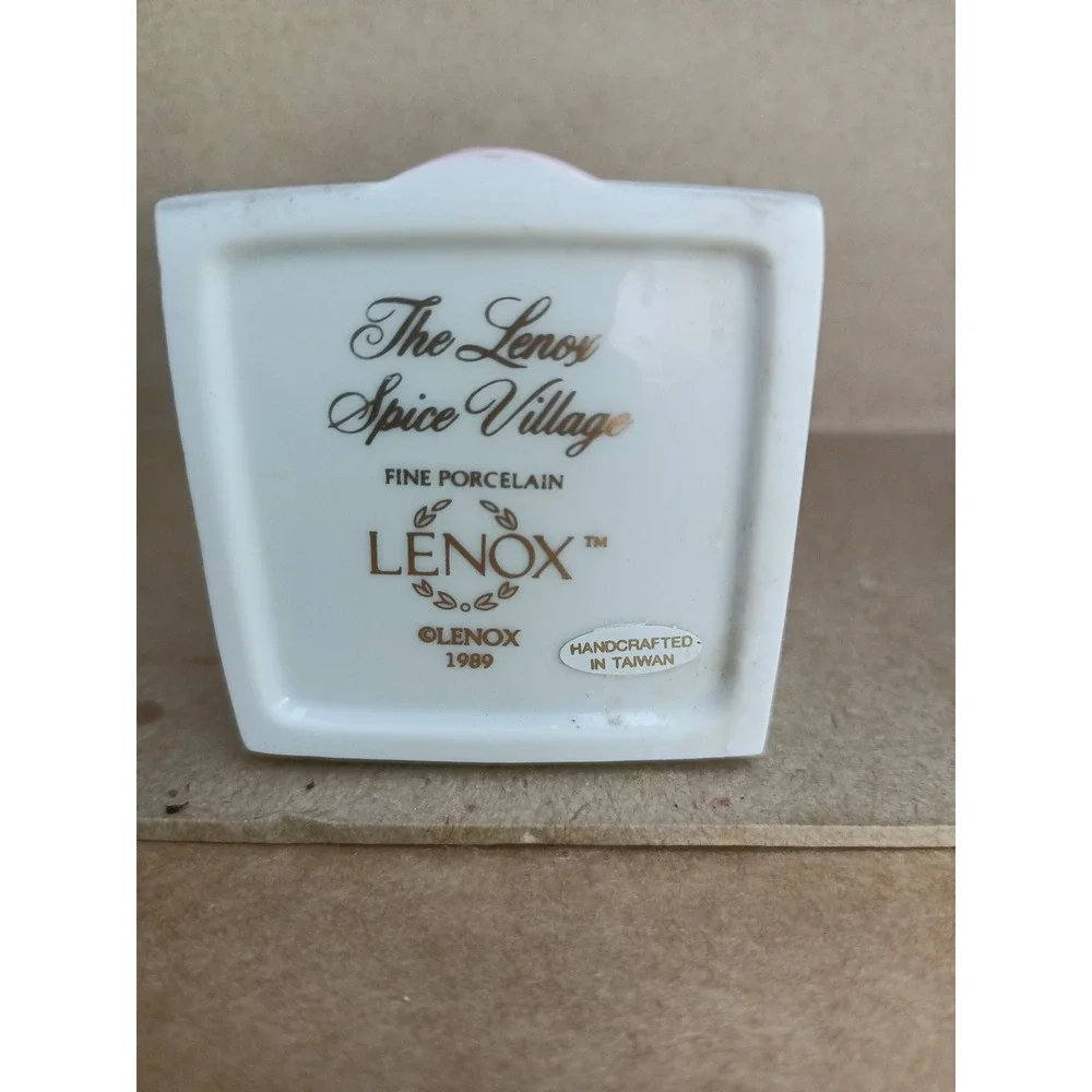Vintage 1989, Lenox, spice village CHIVE house, spice jar, porcelain, cottage - Picture 5 of 7
